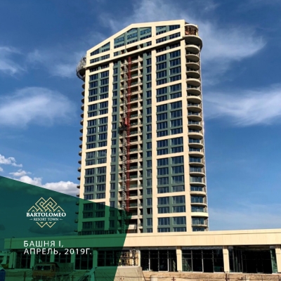 Вежа I. Хід будівництва, квітень 2019